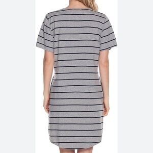Wet Seal - Rare! Grey Loose Teeshirt Dress with Black stripes - EUC - Medium